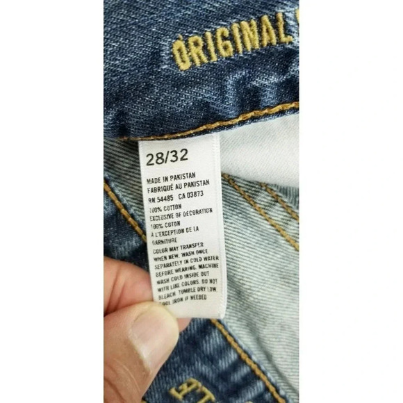 American Eagle Outfitters 28X30 Men's Original Straight Blue Denim Cotton Jeans - Picture 6 of 11